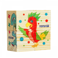 Кубики деревянные "Домашние животные"