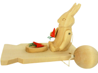 Богородская игрушка "Зайка с морковкой"