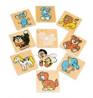 Рамка-вкладыши "Животные", комплект из 10 рамок